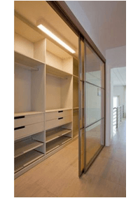 Линейная гардеробная комната с дверями купе Бийск